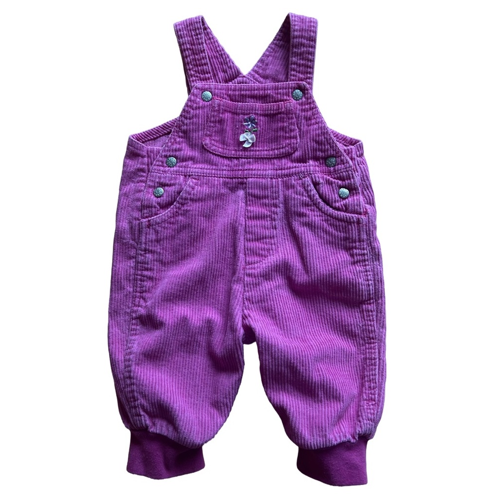 BabyPlace Purple Corduroy Overalls for Kids